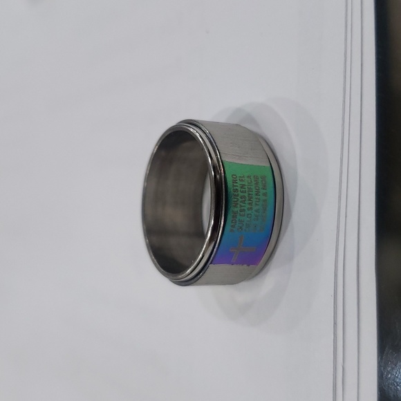 Big Bible Cross Mens Womens Wide Ring size 10 - Picture 7 of 8